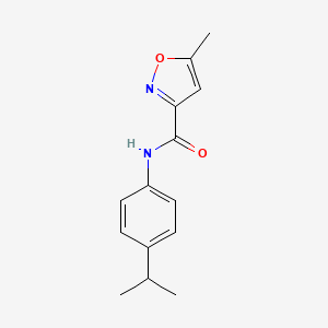 molecular formula C14H16N2O2 B5847451 N-(4-isopropylphenyl)-5-methyl-3-isoxazolecarboxamide 