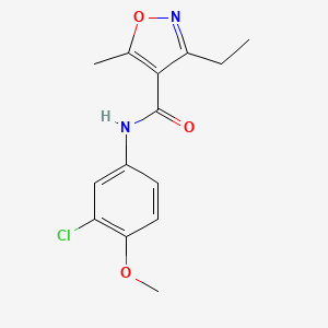 N-(3-chloro-4-methoxyphenyl)-3-ethyl-5-methyl-4-isoxazolecarboxamide