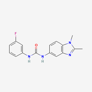 molecular formula C16H15FN4O B5847455 N-(1,2-dimethyl-1H-benzimidazol-5-yl)-N'-(3-fluorophenyl)urea 