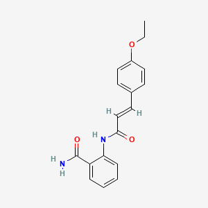 molecular formula C18H18N2O3 B5847460 2-{[3-(4-ethoxyphenyl)acryloyl]amino}benzamide 