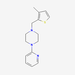 molecular formula C15H19N3S B5847465 1-[(3-methyl-2-thienyl)methyl]-4-(2-pyridinyl)piperazine 