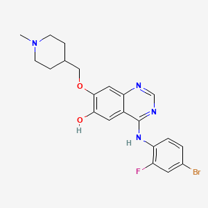 B584748 4-(4-Bromo-2-fluoroanilino)-7-[(1-methylpiperidin-4-yl)methoxy]quinazolin-6-ol CAS No. 910298-60-1