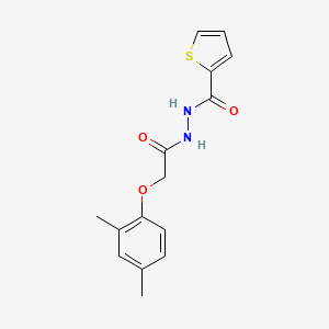 molecular formula C15H16N2O3S B5847480 N'-[2-(2,4-dimethylphenoxy)acetyl]-2-thiophenecarbohydrazide 