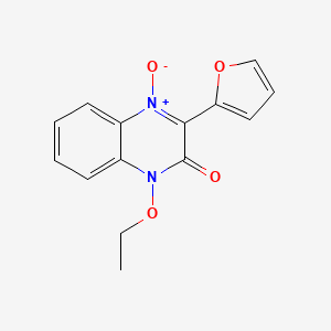 molecular formula C14H12N2O4 B5847491 1-ethoxy-3-(2-furyl)-2(1H)-quinoxalinone 4-oxide 