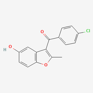 molecular formula C16H11ClO3 B5847493 (4-chlorophenyl)(5-hydroxy-2-methyl-1-benzofuran-3-yl)methanone 