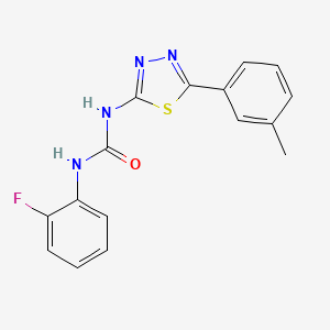 molecular formula C16H13FN4OS B5847505 N-(2-fluorophenyl)-N'-[5-(3-methylphenyl)-1,3,4-thiadiazol-2-yl]urea 