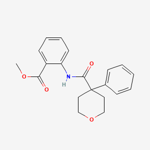 molecular formula C20H21NO4 B5847508 methyl 2-{[(4-phenyltetrahydro-2H-pyran-4-yl)carbonyl]amino}benzoate 
