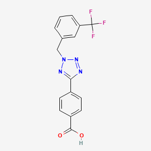 molecular formula C16H11F3N4O2 B5847515 4-{2-[3-(trifluoromethyl)benzyl]-2H-tetrazol-5-yl}benzoic acid 