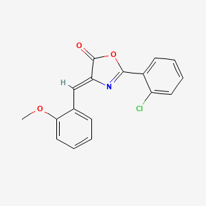 molecular formula C17H12ClNO3 B5847533 2-(2-chlorophenyl)-4-(2-methoxybenzylidene)-1,3-oxazol-5(4H)-one 
