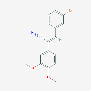 molecular formula C17H14BrNO2 B5847541 3-(3-bromophenyl)-2-(3,4-dimethoxyphenyl)acrylonitrile 