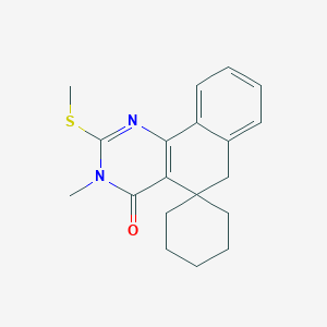 3-methyl-2-(methylthio)-3H-spiro[benzo[h]quinazoline-5,1'-cyclohexan]-4(6H)-one