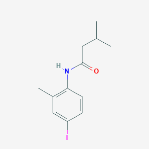 molecular formula C12H16INO B5847558 N-(4-iodo-2-methylphenyl)-3-methylbutanamide 