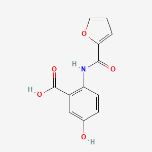 molecular formula C12H9NO5 B5847564 2-(2-furoylamino)-5-hydroxybenzoic acid 