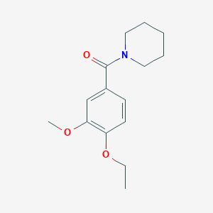 molecular formula C15H21NO3 B5847571 1-(4-ethoxy-3-methoxybenzoyl)piperidine 