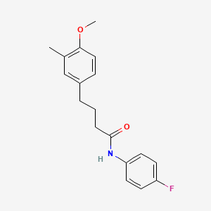 molecular formula C18H20FNO2 B5847584 N-(4-fluorophenyl)-4-(4-methoxy-3-methylphenyl)butanamide 