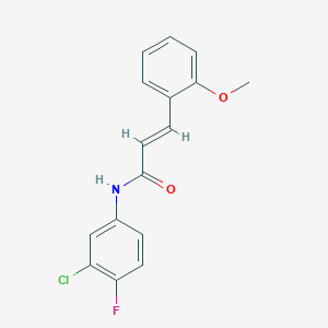 molecular formula C16H13ClFNO2 B5847604 N-(3-chloro-4-fluorophenyl)-3-(2-methoxyphenyl)acrylamide 