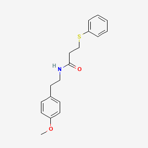 molecular formula C18H21NO2S B5847621 N-[2-(4-methoxyphenyl)ethyl]-3-(phenylthio)propanamide 
