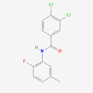 molecular formula C14H10Cl2FNO B5847641 3,4-dichloro-N-(2-fluoro-5-methylphenyl)benzamide 