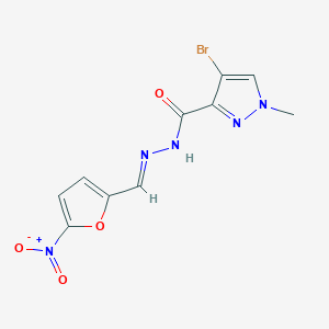 4-bromo-1-methyl-N'-[(5-nitro-2-furyl)methylene]-1H-pyrazole-3-carbohydrazide