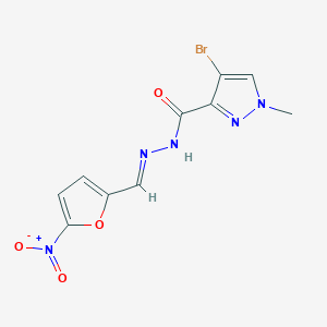 4-bromo-1-methyl-N'-[(E)-(5-nitrofuran-2-yl)methylidene]-1H-pyrazole-3-carbohydrazide