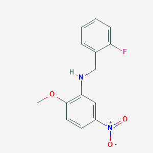 molecular formula C14H13FN2O3 B5847690 (2-fluorobenzyl)(2-methoxy-5-nitrophenyl)amine 