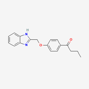 molecular formula C18H18N2O2 B5847733 1-[4-(1H-benzimidazol-2-ylmethoxy)phenyl]-1-butanone 