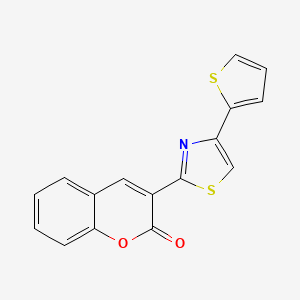 molecular formula C16H9NO2S2 B5847764 3-[4-(2-thienyl)-1,3-thiazol-2-yl]-2H-chromen-2-one 