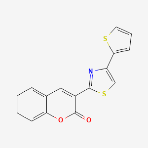 3-[4-(2-thienyl)-1,3-thiazol-2-yl]-2H-chromen-2-one