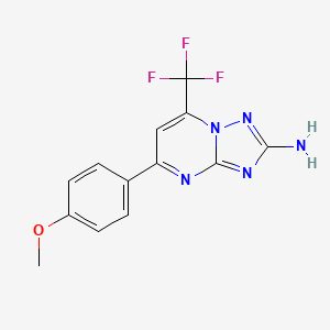 molecular formula C13H10F3N5O B5847770 5-(4-methoxyphenyl)-7-(trifluoromethyl)[1,2,4]triazolo[1,5-a]pyrimidin-2-amine 