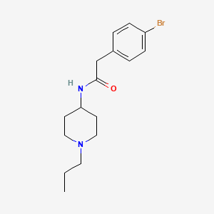 molecular formula C16H23BrN2O B5847781 2-(4-bromophenyl)-N-(1-propyl-4-piperidinyl)acetamide 