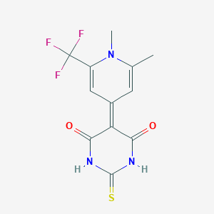 5-[1,2-dimethyl-6-(trifluoromethyl)-4(1H)-pyridinylidene]-2-thioxodihydro-4,6(1H,5H)-pyrimidinedione