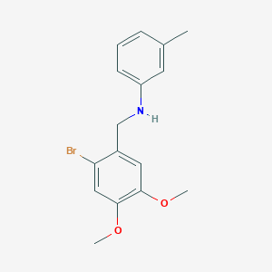 molecular formula C16H18BrNO2 B5847815 (2-bromo-4,5-dimethoxybenzyl)(3-methylphenyl)amine 