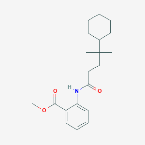 molecular formula C20H29NO3 B5847821 methyl 2-[(4-cyclohexyl-4-methylpentanoyl)amino]benzoate 