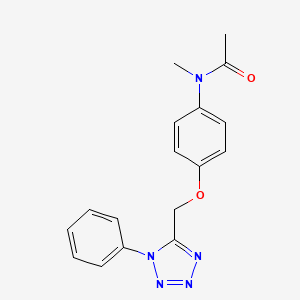 molecular formula C17H17N5O2 B5847834 N-methyl-N-{4-[(1-phenyl-1H-tetrazol-5-yl)methoxy]phenyl}acetamide 