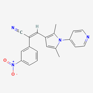 3-[2,5-dimethyl-1-(4-pyridinyl)-1H-pyrrol-3-yl]-2-(3-nitrophenyl)acrylonitrile