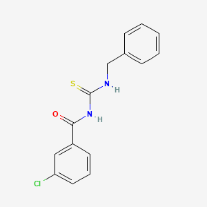 molecular formula C15H13ClN2OS B5847889 N-[(benzylamino)carbonothioyl]-3-chlorobenzamide 