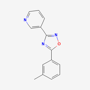 3-[5-(3-methylphenyl)-1,2,4-oxadiazol-3-yl]pyridine
