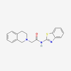 molecular formula C18H17N3OS B5847900 N-1,3-benzothiazol-2-yl-2-(3,4-dihydro-2(1H)-isoquinolinyl)acetamide 