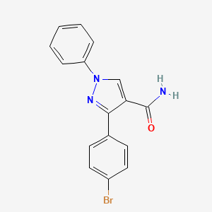 molecular formula C16H12BrN3O B5847917 3-(4-bromophenyl)-1-phenyl-1H-pyrazole-4-carboxamide 