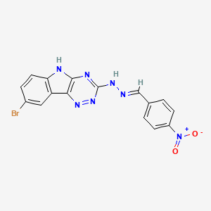 4-nitrobenzaldehyde (8-bromo-5H-[1,2,4]triazino[5,6-b]indol-3-yl)hydrazone