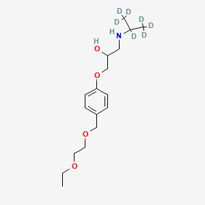 molecular formula C17H29NO4 B584796 O-Desisopropyl-O-ethyl Bisoprolol-d7 Hemifumarate CAS No. 1346600-13-2