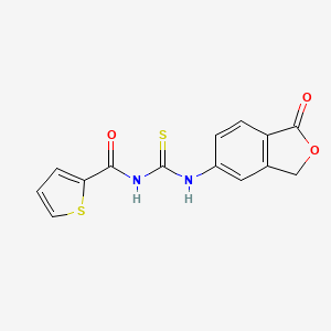 molecular formula C14H10N2O3S2 B5847962 N-{[(1-oxo-1,3-dihydro-2-benzofuran-5-yl)amino]carbonothioyl}-2-thiophenecarboxamide 