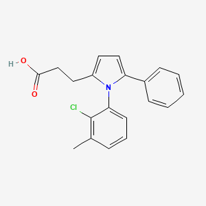3-[1-(2-chloro-3-methylphenyl)-5-phenyl-1H-pyrrol-2-yl]propanoic acid