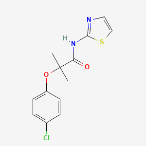 molecular formula C13H13ClN2O2S B5847990 2-(4-chlorophenoxy)-2-methyl-N-1,3-thiazol-2-ylpropanamide 