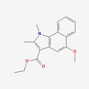 molecular formula C18H19NO3 B5847992 5-甲氧基-1,2-二甲基-1H-苯并[g]吲哚-3-羧酸乙酯 