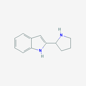 molecular formula C12H14N2 B058480 2-吡咯烷-2-基-1H-吲哚 CAS No. 112565-42-1