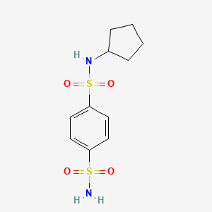 molecular formula C11H16N2O4S2 B5848000 N-cyclopentyl-1,4-benzenedisulfonamide 