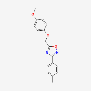 molecular formula C17H16N2O3 B5848004 5-[(4-methoxyphenoxy)methyl]-3-(4-methylphenyl)-1,2,4-oxadiazole 