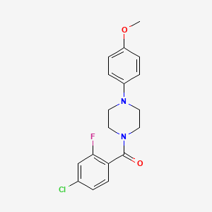 molecular formula C18H18ClFN2O2 B5848008 1-(4-chloro-2-fluorobenzoyl)-4-(4-methoxyphenyl)piperazine 