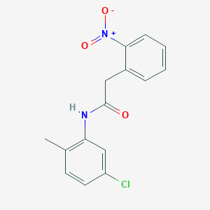 molecular formula C15H13ClN2O3 B5848020 N-(5-chloro-2-methylphenyl)-2-(2-nitrophenyl)acetamide 
